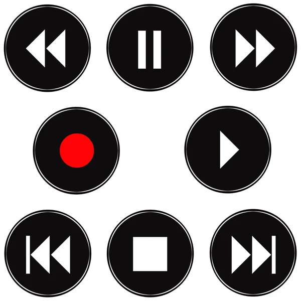 3D Audio Buttons — Stock Photo, Image