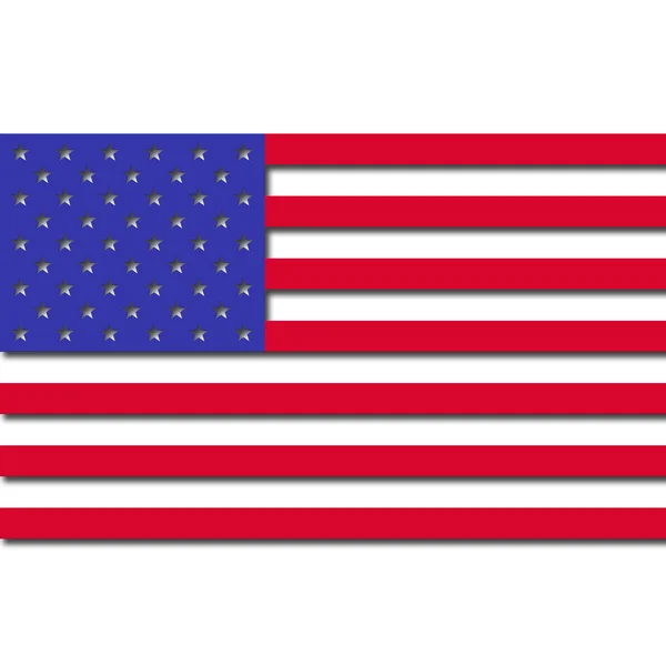 3d 美国国旗 — 图库照片