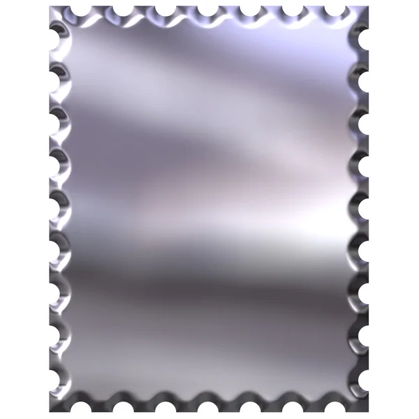 3D Silver Stamp — Stock Photo, Image