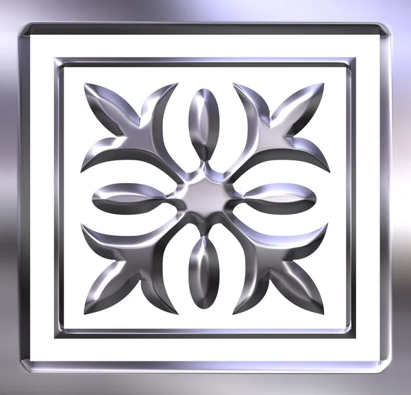 3D Silver Ornament — Stock Photo, Image