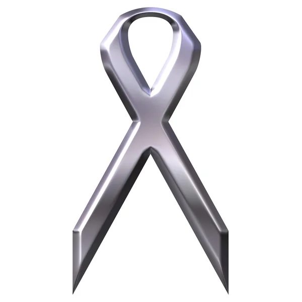 3D Silver Ribbon — Stock Photo, Image