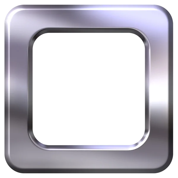 3D Silver Frame — Stock Photo, Image