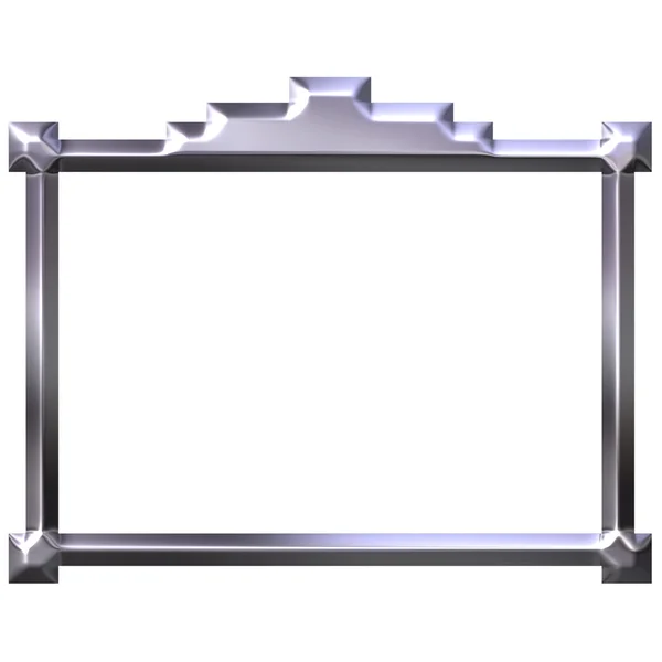 3D-s ezüst keret — Stock Fotó
