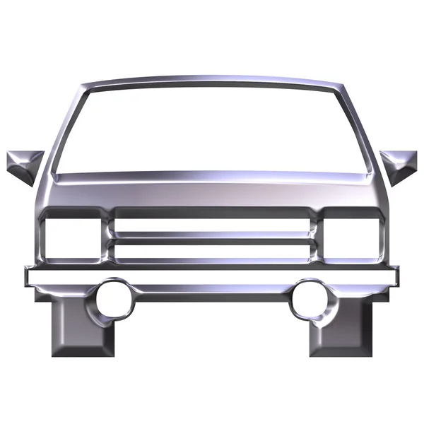 3D Silver Car — Stock Photo, Image