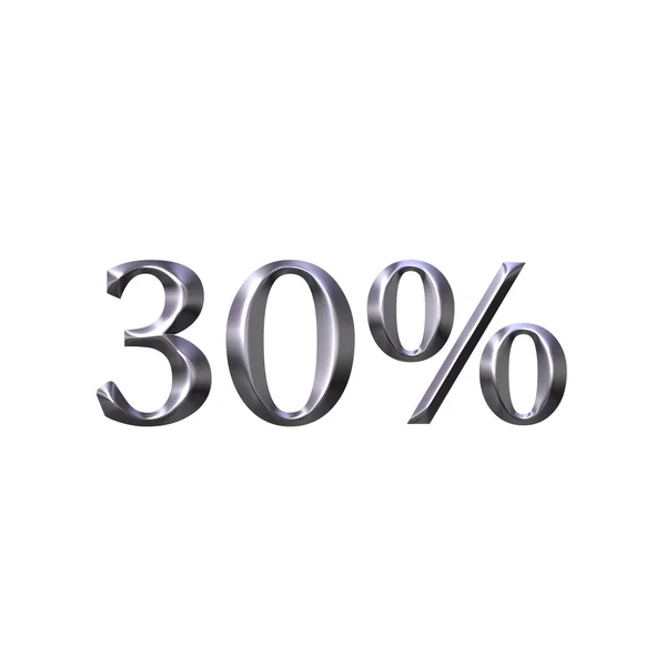 3D Silver 30 Percent — Stock Photo, Image