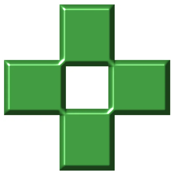 3D lékárny kříž — Stock fotografie