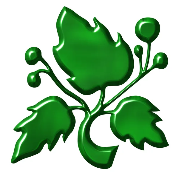 3d 잎 장식 — 스톡 사진