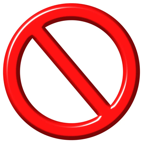 3D Forbidden Sign — Stock Photo, Image