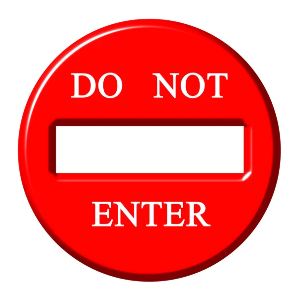 3D Do Not Enter Sign — Stock Photo, Image