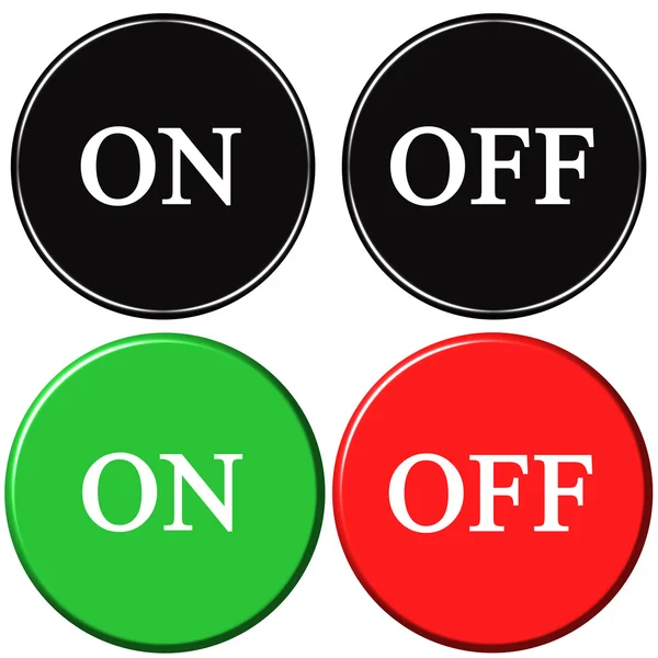 On Off Buttons — Stock Photo, Image