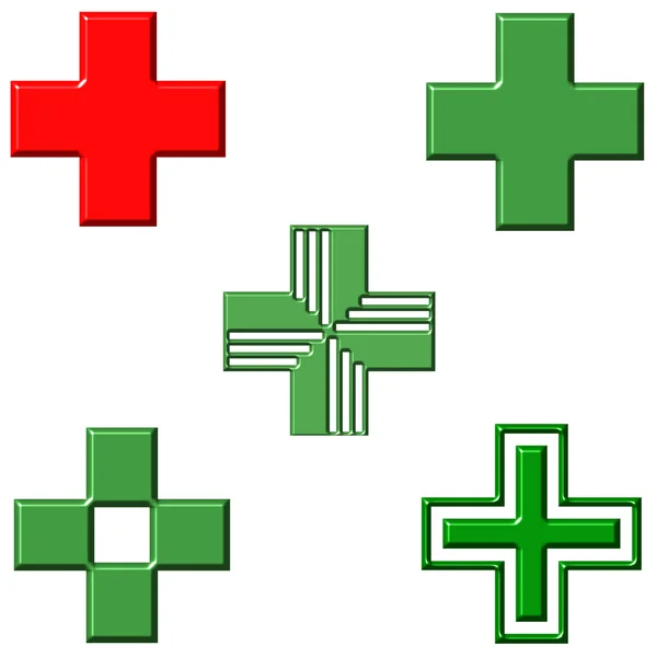 药房十字架 — 图库照片