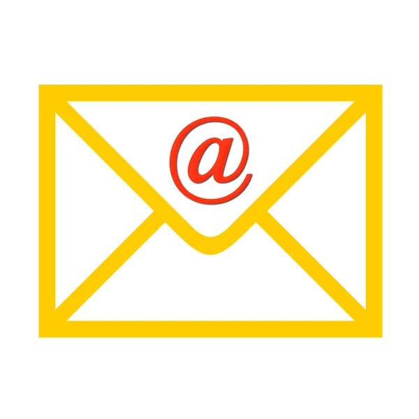 Envelope with email symbol — Stock Photo, Image