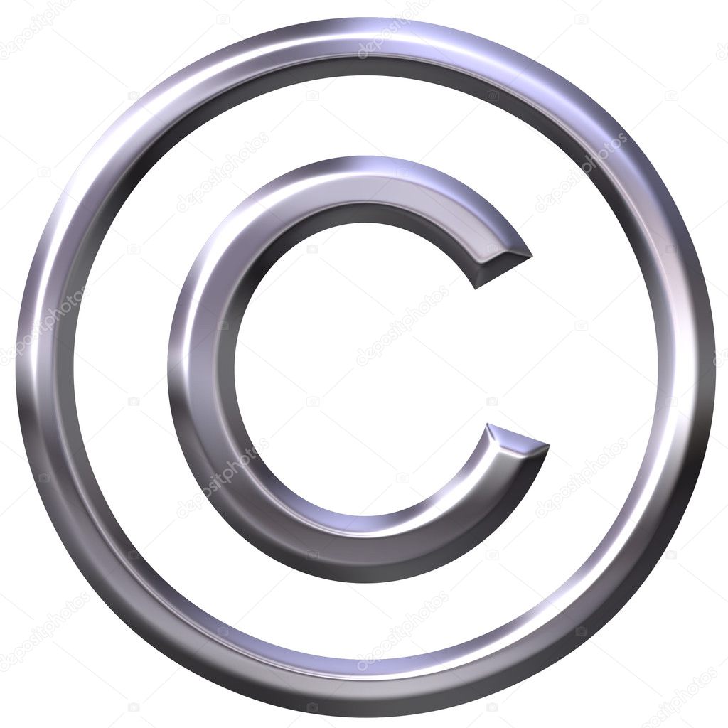 Silver Copyright Symbol