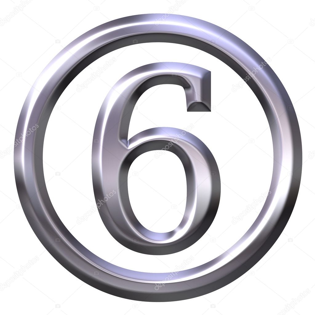 3D Silver Number 6 — Stock Photo © georgios #1403410