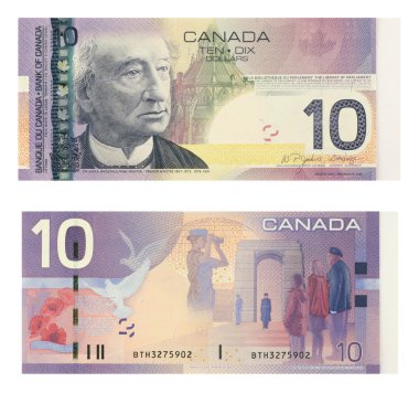 10 Canadian Dollars clipart