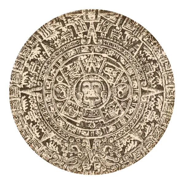 Aztec kalender sunsten — Stockfoto