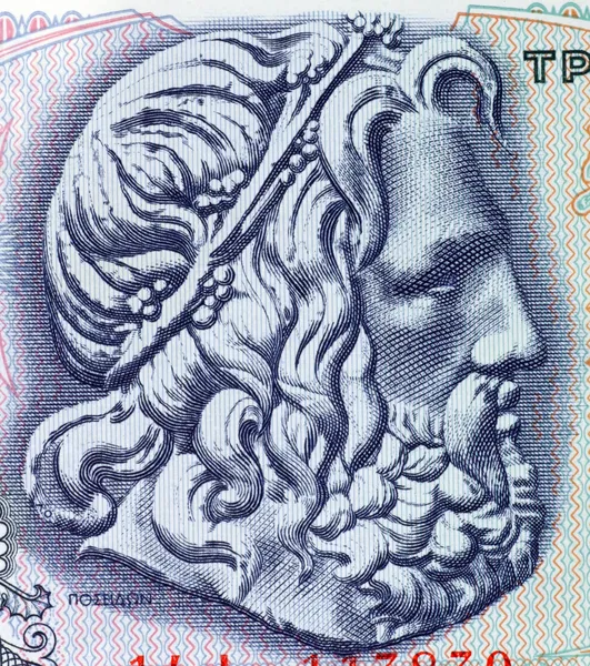 Poseidon, de Griekse god van de zee — Stockfoto