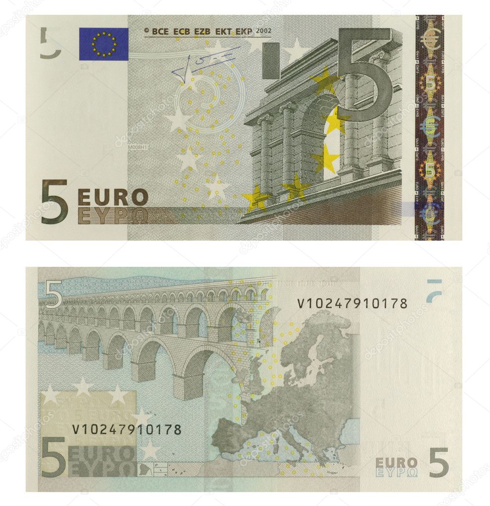 Banconota da 5 euro - Foto Stock: Foto, Immagini © georgios
