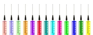 Colorful Syringes clipart