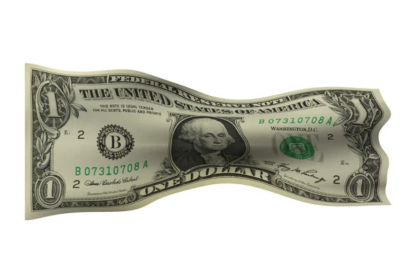 Dólar enrugado Bill — Fotografia de Stock