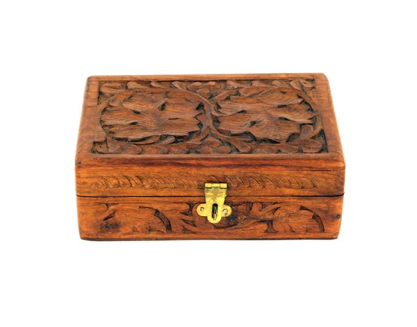 Гравіровані дерев'яний ящик — стокове фото