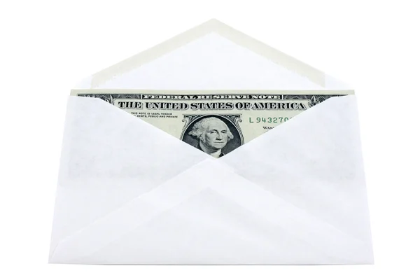 Dolar ile zarf — Stok fotoğraf