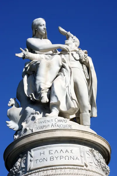 Monumento a Lord Byron en Atenas Grecia — Foto de Stock