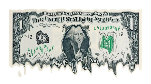 Eriyen dolar — Stok fotoğraf