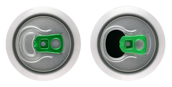 Opened and closed beverage cans — Stock Photo, Image
