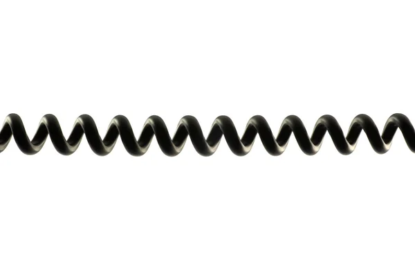 Спиральный телефонный кабель — стоковое фото