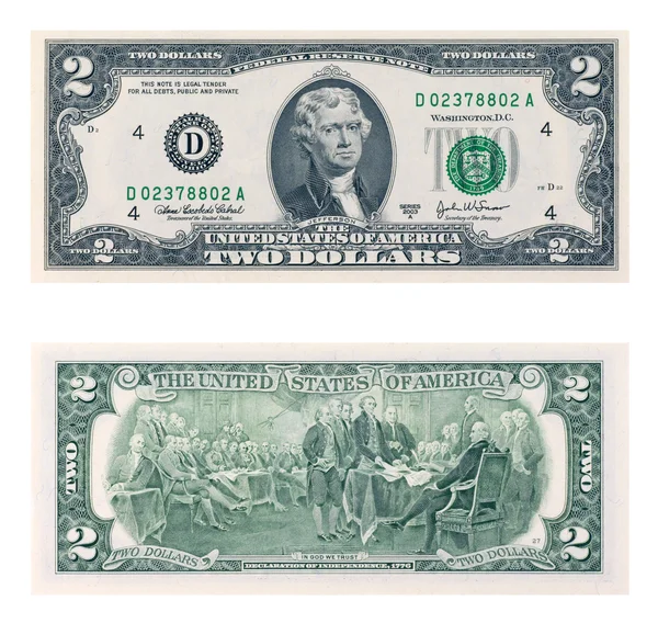 Dva dolary Billa — Stock fotografie