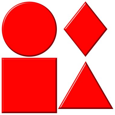 3D Red Shapes clipart