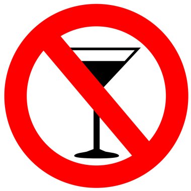 No Alcohol Sign clipart