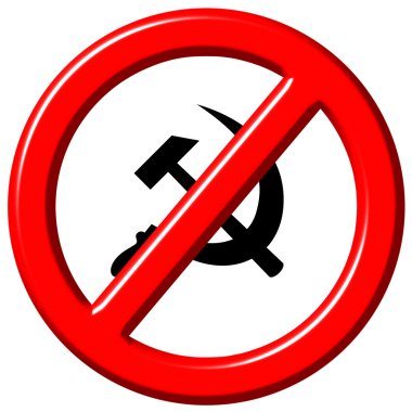 Anti Communism 3D Sign clipart