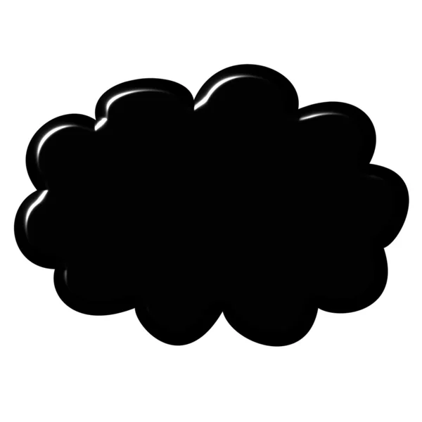 3D Black Cloud — Stockfoto