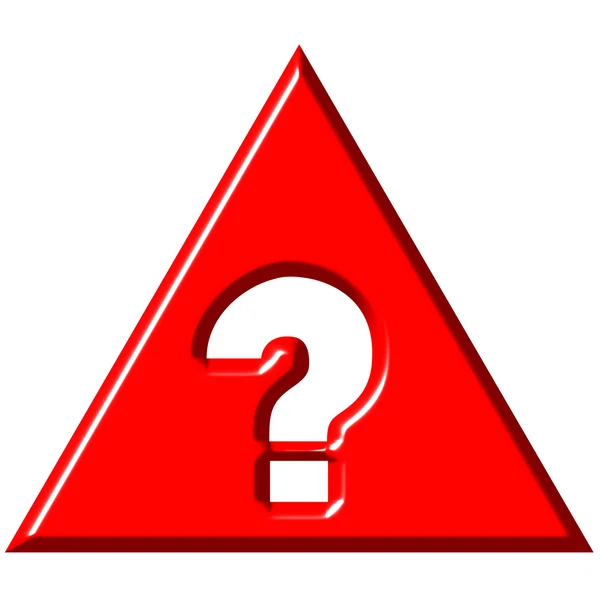 3D Question Triangle — Stock Photo, Image