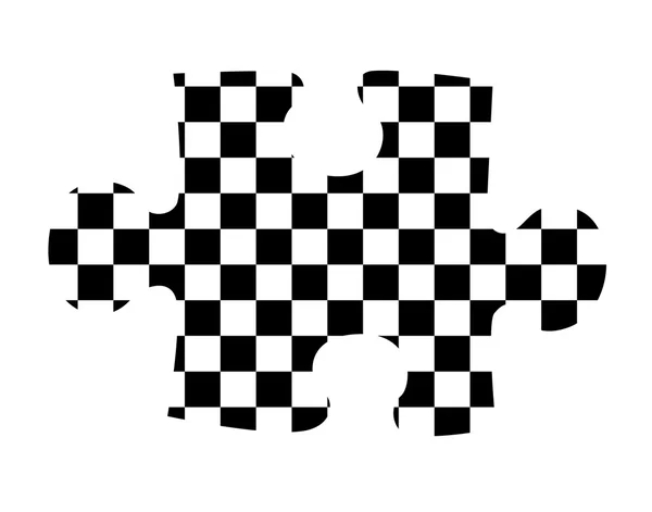 Pedaço de Puzzle Checkered — Fotografia de Stock