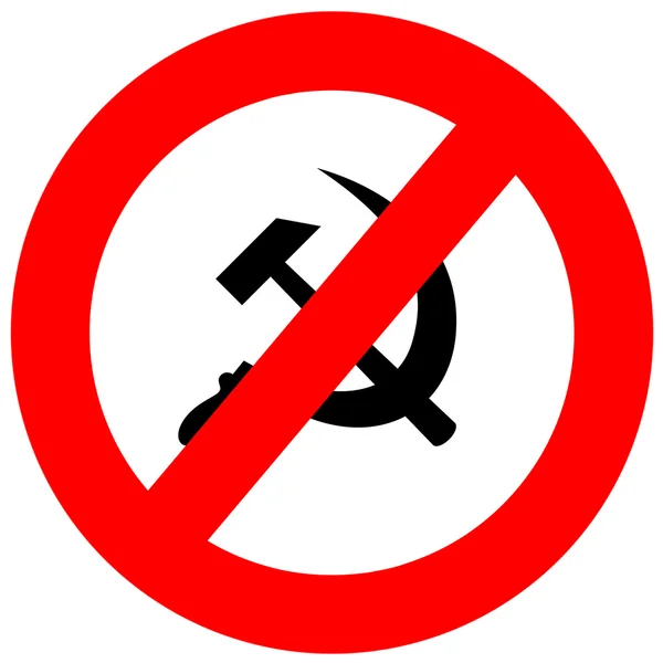 Αντι κομμουνισμού σημάδι — Φωτογραφία Αρχείου