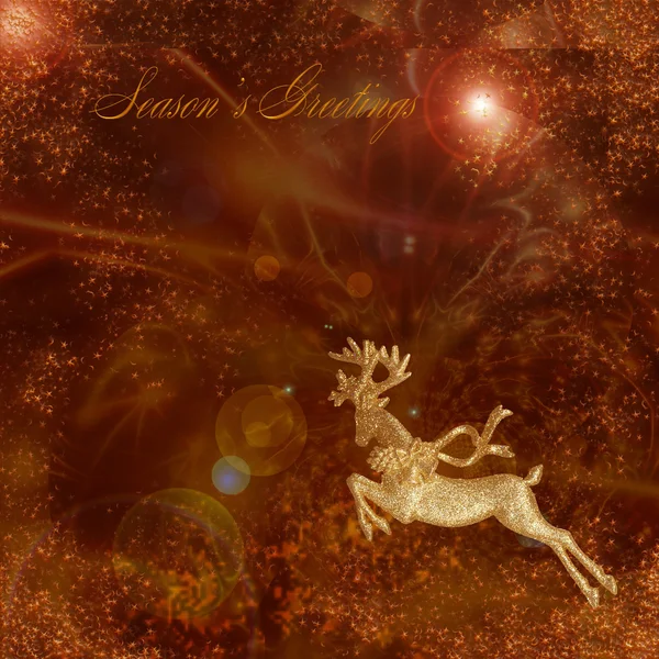 Weihnachten Hintergrund mit Hirsch — Stockfoto