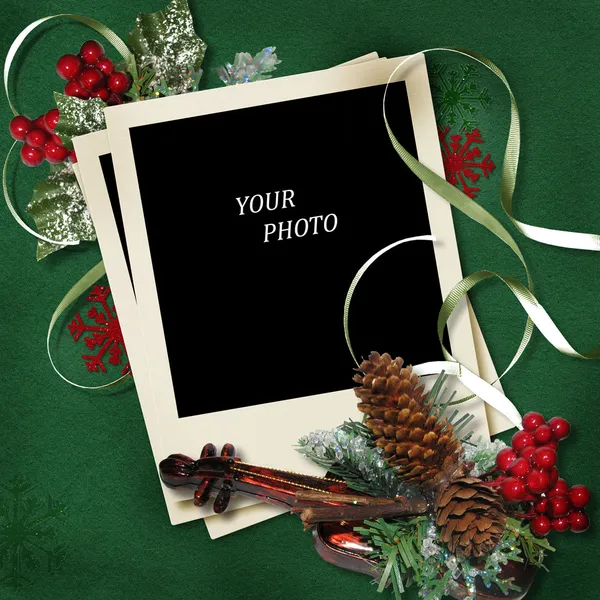 Biglietto natalizio vintage — Foto Stock