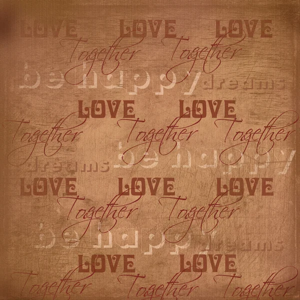 Винтажный фон с искусством слова о любви — стоковое фото