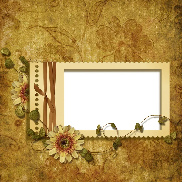 Викторианский фон с почтовой рамкой — стоковое фото
