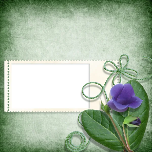 Shabby background with stamp-frame — Stock Photo, Image