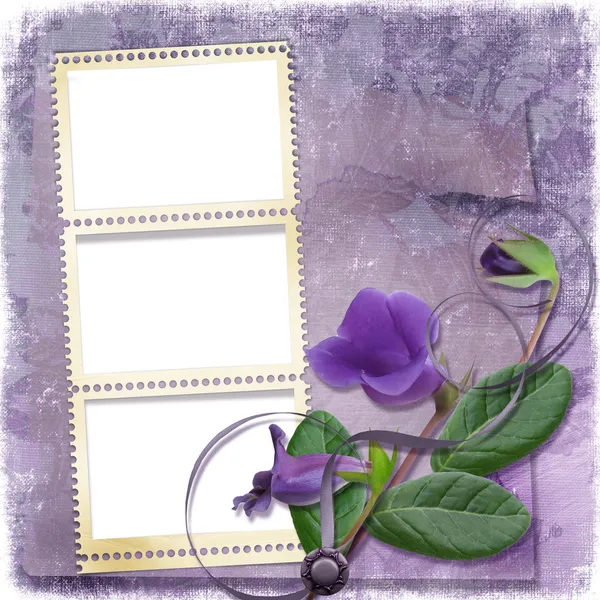 Шейббі фон з рамкою для марок — стокове фото