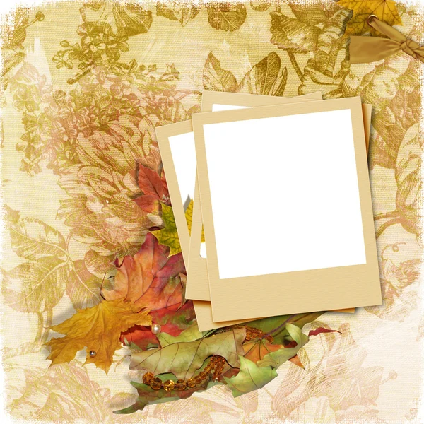 Barevné podzimní rámeček — Stock fotografie