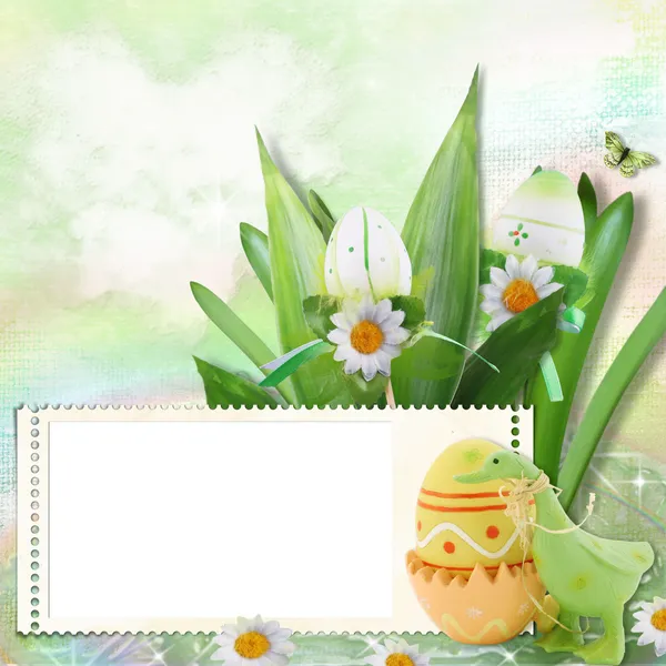 Tarjeta de Pascua de primavera — Foto de Stock