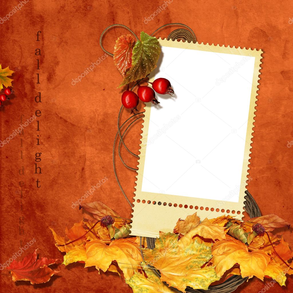 Colorful autumnal frame