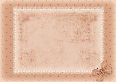 Elegance card with lace clipart