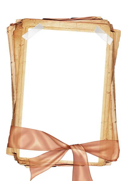 Old frame with a bow. — Stock Photo, Image