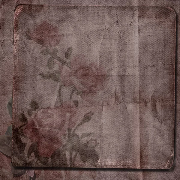 Vintage achtergrond met roos — Stockfoto